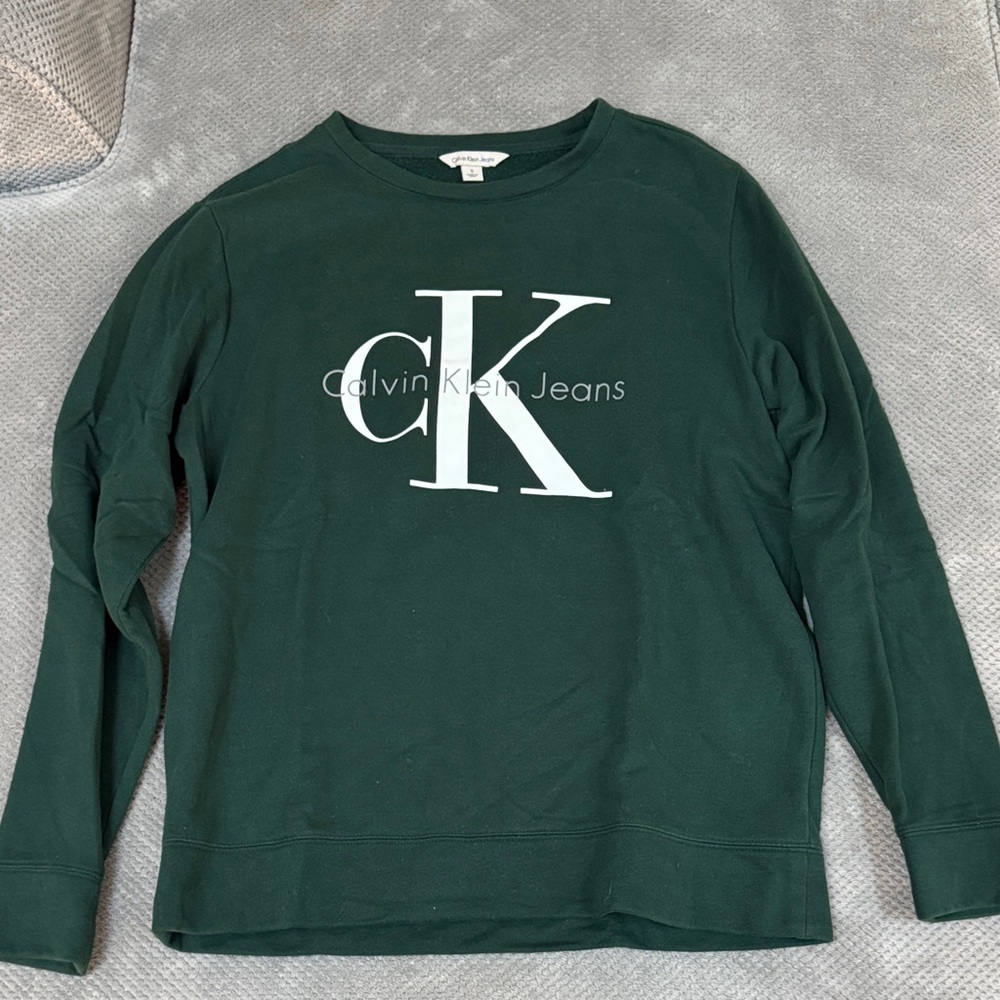 Calvin Klein Kids Dark Green Long Sleeve Tee
